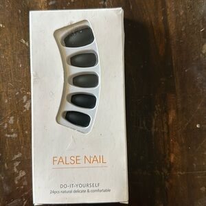 Matte Black False Nails